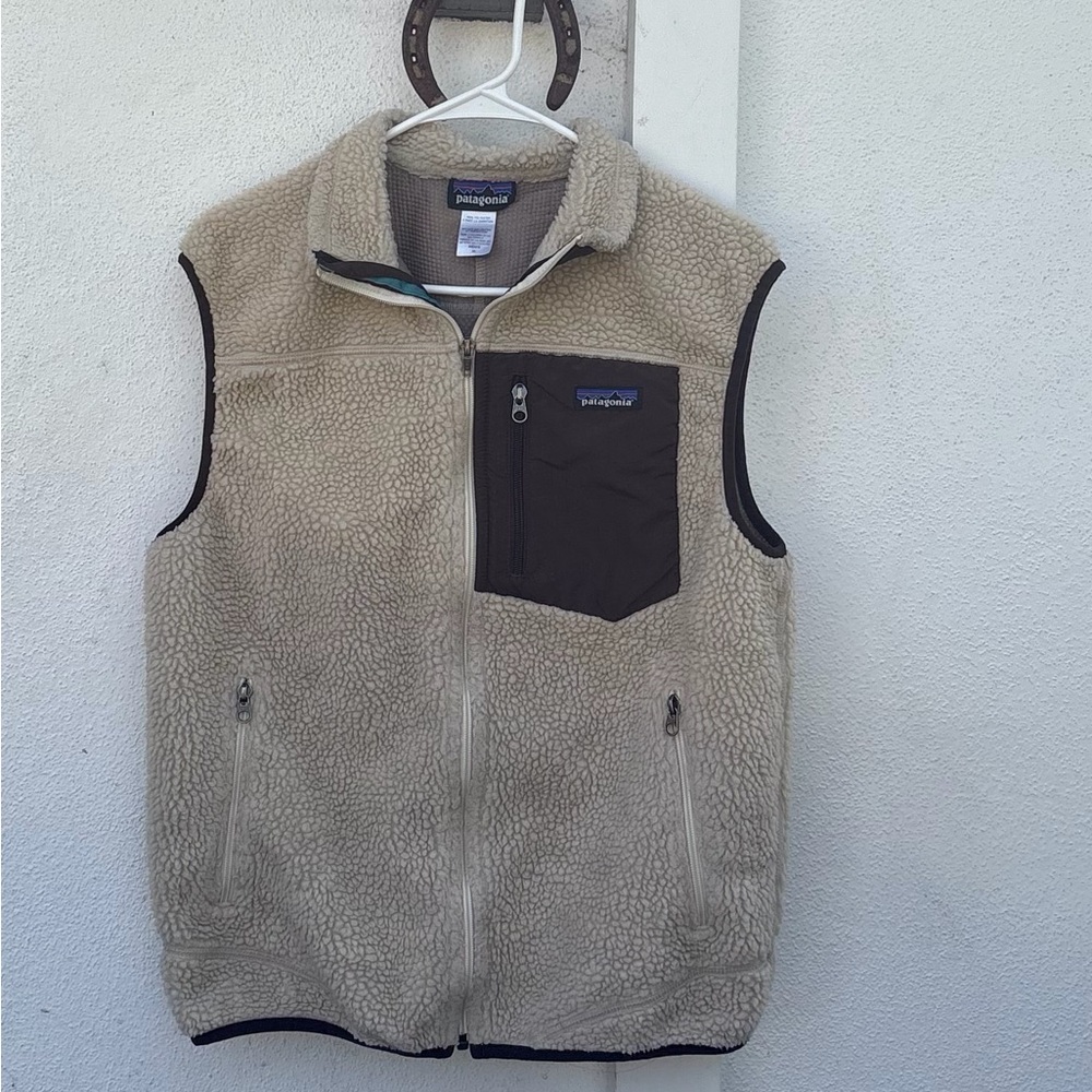 Vintage Men's Patagonia Retro-X Fleece Sherpa Vest (M)